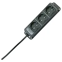 Kopp 127015013 Steckdosenleiste 3fach Anthrazit Schutzkontakt 1 St.