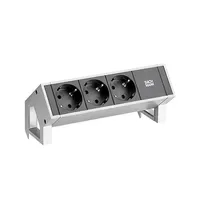 Bachmann Steckdosenleiste Desk2 0,20 m Edelstahl 3 St.