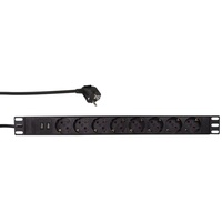 Logilink PDU8C02 8-fach, Schutzkontaktstecker, 2x USB schwarz