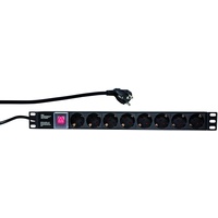 Logilink PDU8C01 19" 8-Fach Schutzkontaktstecker, Schalter