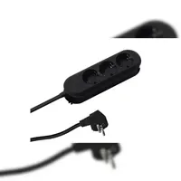 Bachmann Steckdosenleiste 3-fach 3 m Schwarz 1 St.
