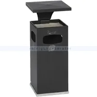 VAR Abfallsammler/Ascher B 32 anthrazit mit Schutzdach inkl. Inneneinsatz