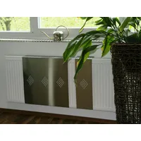 Szagato Heizkörperverkleidung Raute 20 x 60 cm, Edelstahl 1