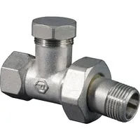 Sanicomfort Heizkörperverschraubung 3/8'', Durchgang, venickelt
