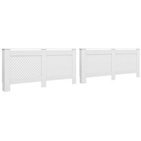 VidaXL Heizkörperverkleidungen 2 Stk. Weiß 172×19×81,5 cm MDF