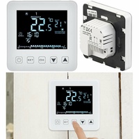 Revolt Wand-Thermostat für Fußbodenheizung, LCD, Touch-Tasten, programmierbar