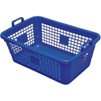 Lockweiler Wäschekorb eckig 80 l, 80 cm, blau