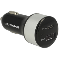 Navilock 62782 - USB-Ladegerät, 5 V, 3000 mA, Kfz,