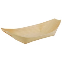 Papstar Fingerfood Schalen / Holzschalen "Schiffchen" 50 Stück) aus