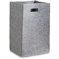 Zeller Wäschesammler, Filz, Stoff, grau, 35 x 30 x
