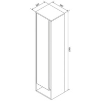 Fackelmann Bad-Hochschrank NATURA Asteiche 38 cm
