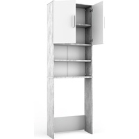 Vicco Waschmaschinenschrank Beton/Weiß 64 x 190 cm