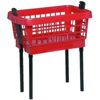 Lockweiler Wäschekorb mit Füßen rot, 65cm