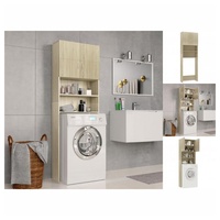 VidaXL Waschmaschinenschrank Sonoma-Eiche 64x25,5x190 cm Holzwerkstoff