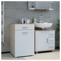 Vicco Wäschekorb Wäscheschrank Badschrank Matteo SON/Weiß Waschmaschinenschrank