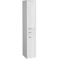 Fackelmann Milano Hochschrank 30,5 x 165,5 cm Weiß Glas/Holz/Metall/MDF/Spanplatte