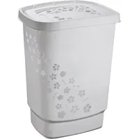 Rotho Wäschesammler Flowers 55 l grau