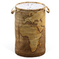 Sanilo Wäschekorb »World Map, 60 Liter, faltbar, mit Sichtschutz