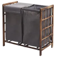 MCW Wäschesammler B60 braun, Bezug grau