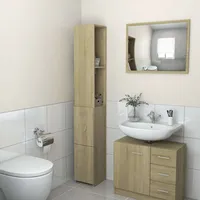 VidaXL Badezimmerschrank Sonoma-Eiche 25x25x170 cm Holzwerkstoff