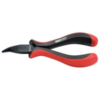 KS Tools Feinmechanik-Flachrundzange-gebogen, 130mm