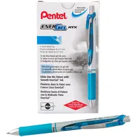Pentel EnerGel XM BL77 Gelschreiber mit Druckmechanik, hellblau (12