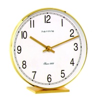 HERMLE Uhrenmanufaktur Tischuhr, Messing, Gold, 19cm x 18cm x