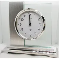AMS Design-Tischuhr Linz, Funk, Metallgehäuse, Mineralglas