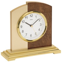 AMS 5145 Tischuhr Funk Funktischuhr analog modern golden mit