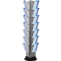 Showdown® Displays Prospektständer drehbar TRYS21 silber DIN A4