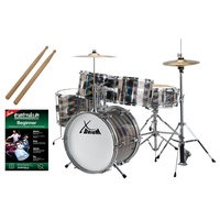 XDrum Junior Pro Kinder Schlagzeug Laser Silver inkl. Schule