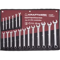 Kraftwerk Gabelringschlüssel Satz 5,5 -22mm 18- tlg.