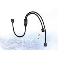 Inter-Tech RGB Y-Adapter Kabel 48cm, schwarz, 2-fach (88885465)