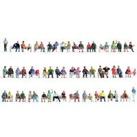 NOCH NOCH® Mega-Spar-Set „Sitzende“, 60 handbemalte Figuren, ideal für