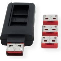 Exsys EX-1114-R - USB-Portblocker - Rot Kunststoff, 4