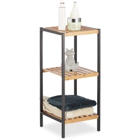 Relaxdays Beistellregal braun/schwarz 30,0 x 30,0 x 70,0 cm