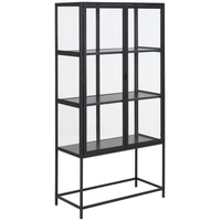 VCM ebuy24 Vitrinenschrank mt 2 Glastüren und 3 Ablagen,