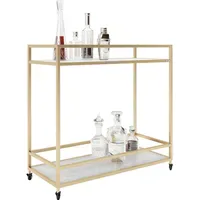 Phoenix Playboy Servierwagen Ginger Glas/Metall goldfarben