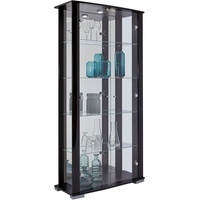 Höffner Vitrine 2-türig ¦ schwarz ¦ Maße (cm): B:
