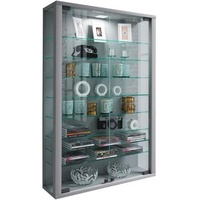 VCM my home Vitrosa Mini Vitrine silber 8 Fachböden