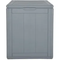 VidaXL Garten-Aufbewahrungsbox 90 L Grau PP Rattan