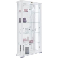 Höffner Vitrine 2-türig ¦ weiß ¦ Maße (cm): B: