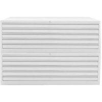 Gürkan Planschrank lichtgrau 10 Schubladen 113,0 x 83,0 x