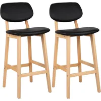 Woltu Barhocker 2er Set Barstühle gut gepolsterte Sitzfläche und