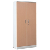 Gürkan Stahlschrank 100113 verkehrsweiß, buche 92,0 x 42,0 x