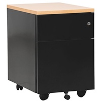 Gürkan Rollcontainer schwarz 2 Auszüge
