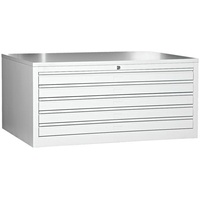 Gürkan Planschrank lichtgrau 5 Schubladen 113,0 x 83,0 x
