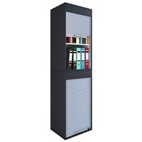 VCM my office Aktos XL Rollladenschrank schwarz 2 Fachböden