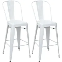 MCW Barhocker A73 Metall 2er-Set Weiß