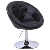 Svita Havanna Sessel Lounge Clubsessel Barhocker Drehsessel Retro Schwarz